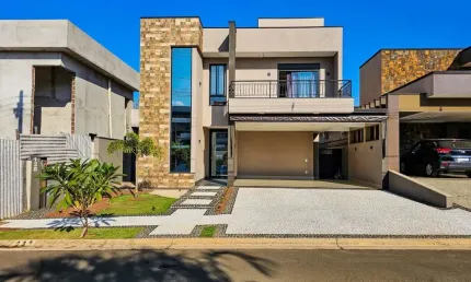 Linda casa em condomínio à venda em Paulínia-SP, Jardim América: 4 quartos, 4 suítes, 3 salas, 5 banheiros, 4 vagas, 244m².