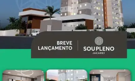 Breve lançamento soupleno aptos 53m2 2 dorms 1 suíte, sala, cozinha, banheiro social, varanda e lazer completo