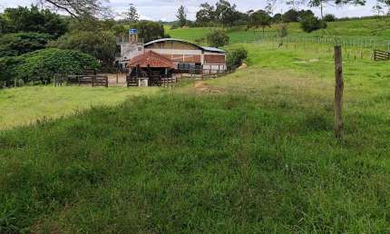 Fazenda 128,26 Hectares ou 53 Alqueires   Formada em Pasto   Conta com uma Estrutura de Primeira Qualidade para Pecuária de Corte  Boa Topografia e Bo