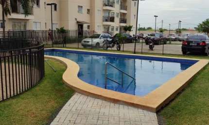Apto 45m2 2 Dorms, 17° andar (último andar), Sacada com vista, Nunca habitado, Sala, Cozinha, Área de serviço, WC social com teto rebaixado,  Piso fri