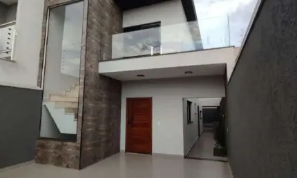 Casa Duplex 155,37m2 3 Dorms 1 Suíte, Sala Estar/Jantar, Cozinha, Banheiro, 3 Vagas Descobertas, Área de Serviço, Piscina, Quintal, Terreno 180m2