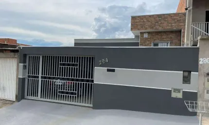 Casa térrea 149,56m2 3 dorms 1 suíte, sala, cozinha, banheiro, área gourmet c/churrasqueira, quintal, ilha, cooktop, portão eletronico,2 vagas coberta
