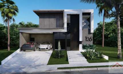 Sobrado lindissimo, 3 suítes, lavabo, escritório, piscina com cascata, sala de jantar/estar com pé direito duplo de 6m, casinha, 4 vagas.