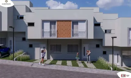 Reserva dos Ipês Condomínio de casas 71,29m² ou 72,27m² ou 85,18m² 3 DORMS C/ SUÍTE, Vagas por unidade: 1 ou 2, Piscina Quadra Esportiva Churrasqueira