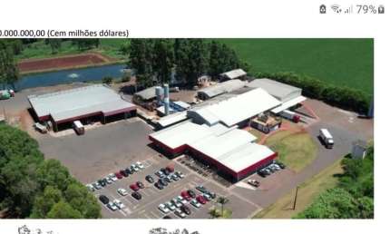 Frigorífico Suínos 5000m2 Área Construída, Terreno 127.700m2, Abatedouro Frigorífico SISBI (1000 animais dia ? projeto aprovado passando p/ 1.700 anim