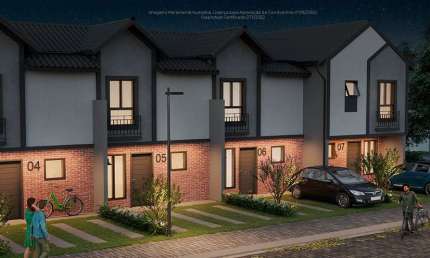 Breve Lançamento Bliss Lake, Casas Sobrados de 65,6m² a 73,4m², 2 e 3 Dormitórios, 2 Vagas, 2 Banheiros, Quintal, Lazer Completo, Ótima Localização