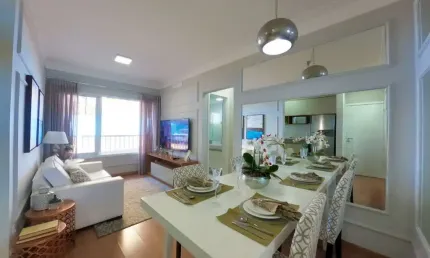 Apartamento 53,60m2 no Condomínio Rosolem BCS Alameda Primavera, 2 Dormitórios com Suíte, Varanda, Ótima Localização, Lazer Completo