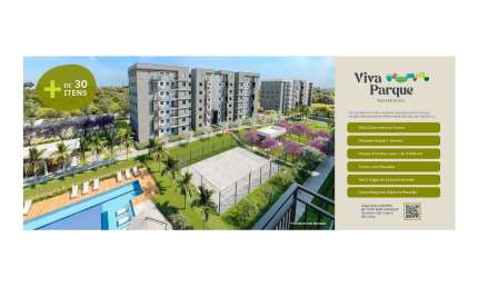 Breve Lançamento Viva Parque Residencial, Apartamentos de 45,89m2 a 80,27m2, 2 Dormitórios, 1 Banheiro, Varanda Gourmet, Lazer Completo