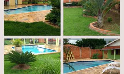 Chácara 1000m2, Casa Sede com 301m2, 2 Dormitórios, Cozinha Sala e Varanda, Salão de Festas com Churrasqueira, Piscina, Quadras De Futebol