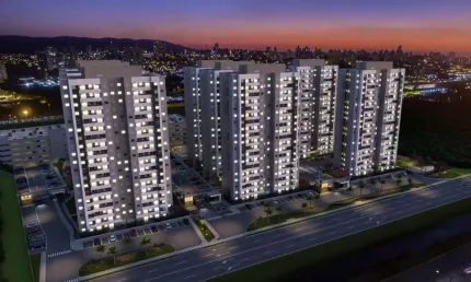 Torre Piemonte 44,46,47m2 2 Dorms,Sala,Banheiro,Cozinha Americana,Varanda e Lazer Completo