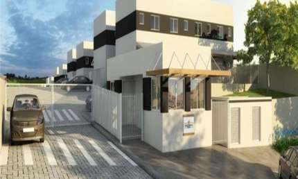 Casas de 50m² - 2 dormitorios - quintal de 12m² nos fundos - 1 vaga garagem+Laze
