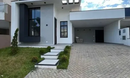 Impecável casa em condomínio à venda em Monte Mor-SP, bairro Terras de Yucatan: 3 quartos, 1 suíte, 2 salas, 2 banheiros, 4 vagas de garagem, 190m².