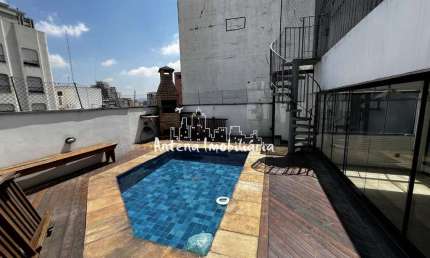 Cobertura com 4 quartos para alugar na Rua Rosa e Silva, Santa Cecília, São Paulo