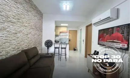 Aluguel para cop 30 no Ed. JP Residence no Umarizal com 1 suite com cama de casal a 5.6 km do Hangar. Diaria de 6 mil reais