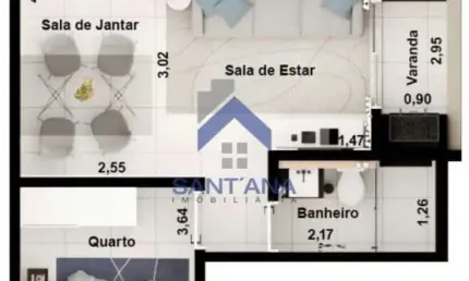 Apartamento com 1 quarto à venda na Avenida Subtenente Garcílio Costa Ferreira Filho, 414, Vista alegre, Taubaté por R$ 180.000