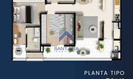 Apartamento com 2 quartos à venda na Rua Benedito Freire Pinto, 100, Bosque Flamboyant, Taubaté