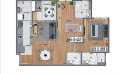 Apartamento com 2 dormitórios à venda, 72 m² por R$ 700.000,00 - Parque da Represa - Jundiaí/SP