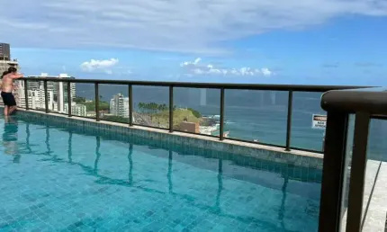Barra, apartamento para venda, 01 quarto, 24m2,  mobiliado, vista mar,  nascente, salvador/ba.