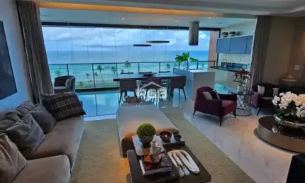 D’Azur 4 suítes Frente Mar Finamente Decorado em Jaguaribe R$ 4.400.000,00