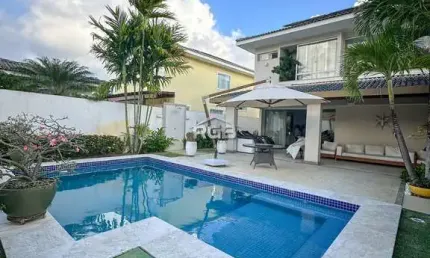 Linda casa 4 suítes porteira fechada em alphaville litoral norte r$ 2.500.000,00