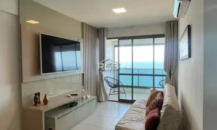 Lindo quarto e sala vista mar mobiliado na barra  r$ 5.500,00