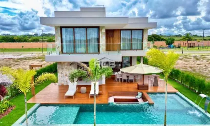 Luxuosa casa 6 suítes em alphaville guarajuba r$ 6.990.000,00