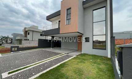 Casa de condomínio de luxo com 4 quartos e 3 suítes no Parque Brasil 500 em Paulínia-SP - Imperdível!