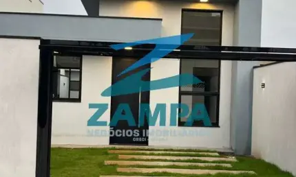 CASA MODERNA COM 3 QUARTOS (1 SUITE), VARANDA GOURMET E 2 VAGAS COBERTAS NO JD MARAMBAIA
