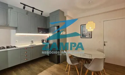 Apartamento Mobiliado para locação em Jundiaí-SP, Cidade Luiza: 2 quartos uma suite, 2 salas, 2 banheiros, 1 vaga, 57m².