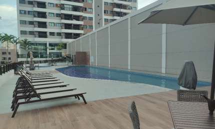 Apartamento novo e projetado, dois quartos, varanda e lazer completo.