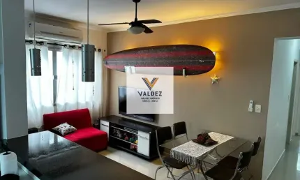 Vende-se apartamento no Tombo/Guarujá de 2 dorm/suite/mobiliado/cozinha americana/vaga/50 m da praia