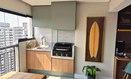 Excelente apto com 85m2 de área útil, 03 dormitórios, sendo 01 suíte, sala ampla, varanda gourmet, andar alto, vista livre, 02 vagas de garagem
