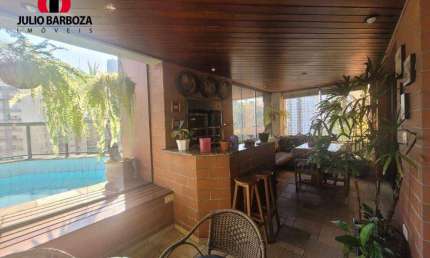 Apartamento com área útil 272, piscina na varanda com lareira, 4 dormitórios, sendo 3 suítes, varanda com piscina, e 3 vagas de garagem, no Morumbi
