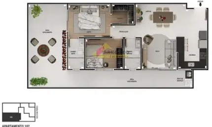 Apartamento com Área Privativa à venda, 2 quartos, 1 suíte, 2 vagas, Sidil - Divinópolis/MG