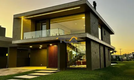 Casa 04 suítes mobiliada e decorado no condomínio Reservas das águas