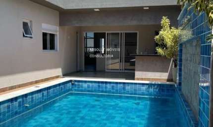 Casa em Condomínio de Luxo em Indaiatuba-SP, Bairro Caldeira - 3 quartos, 3 suítes, 1 sala, 4 banheiros, 4 vagas, 205m².