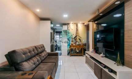 Apartamento de 62,20 m²com 3(três) dormitórios e  sacada com churrasqueira.