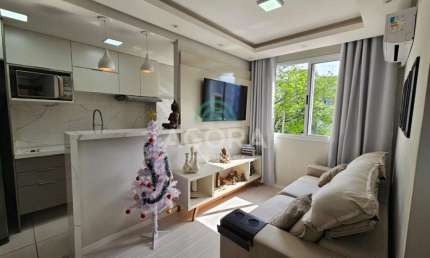 Apartamento de 48m², mobiliado e com 2 (dois) dormitórios, localizado no bairro Olaria.