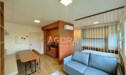 Loft mobiliado e decorado com 38m² privativos no bairro Marechal Rondon