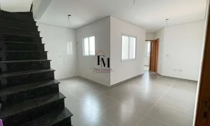 Cobertura duplex para venda em santo andré, vila scarpelli, 2 dormitórios, 2 banheiros, 2 vagas