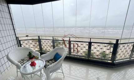 Apartamento Frente Mar  com 3 dormitórios à venda, 147 m² por R$ 980.000 - Vila Tupi - Praia Grande/SP