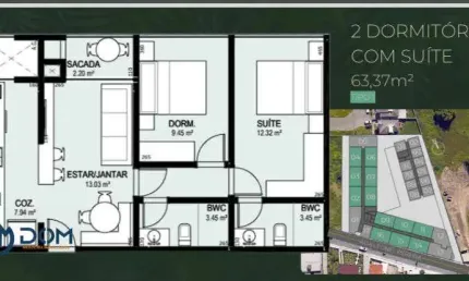Apartamento com 2 quartos à venda no Cachoeira do Bom Jesus, Florianópolis 