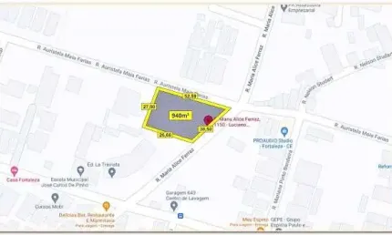 Terreno à venda, 940 m² por R$ 1.400.000,00 - Engenheiro Luciano Cavalcante - Fortaleza/CE