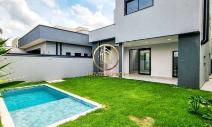 Sobrado a venda - 242m² - 4 suítes e piscina na entrada de Paulínia