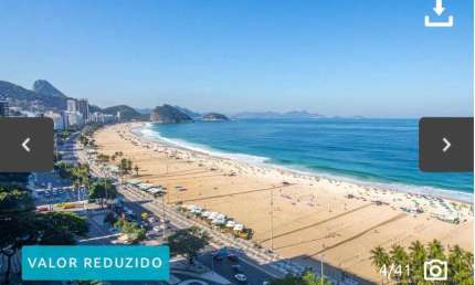 Vendo excelente cobertura de 4 quartos sendo 4 suítes em Copacabana 425 m2