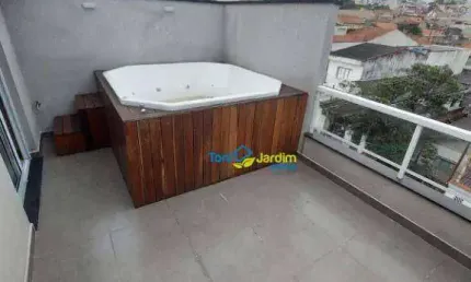 Cobertura com 3 dormitórios à venda, 62 m² por r$ 800.000,00 - vila scarpelli - santo andré/sp
