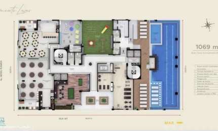 Apartamento Vista Mar definitiva com 3 suítes e 2 vagas de garagem no centro de Itapema.