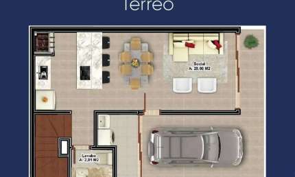 Casa com 2 suítes, 1 vaga de garagem e 90 m² privativos no Bairro Panorâmico - Garopaba/SC