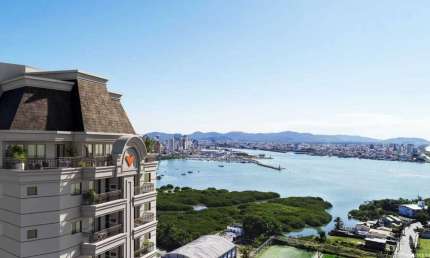 Apartamento de alto padrão com vista para o Rio e o Mar com 3 dormitórios sendo 1 suíte em Itajaí