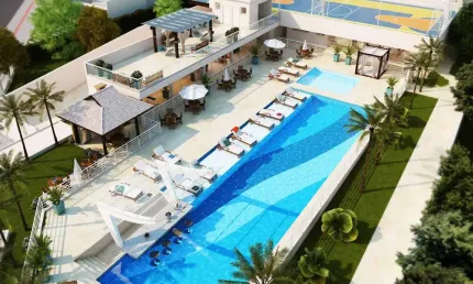 Apartamento com vista para o mar aprox. 50m da praia, com 3 quartos na praia de armação, penha/sc.